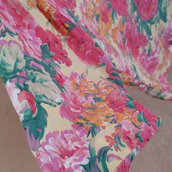 Zara Women's Floral Button Down Top Size Large - Picture 7 of 12